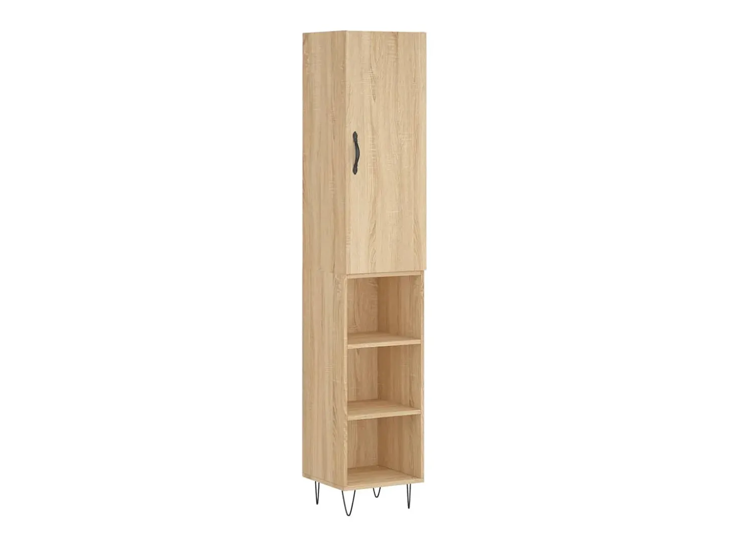 Aparador de madera contrachapada roble Sonoma 34,5x34x180 cm ES97146