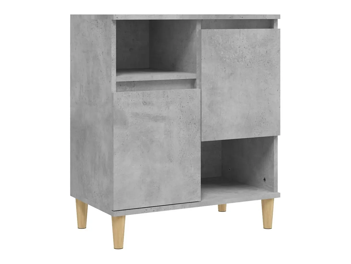 Aparador de madera contrachapada gris hormigón 60x35x70 cm ES19056