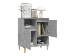 Aparador de madera contrachapada gris hormigón 60x35x70 cm ES19056