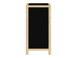 Aparador de madera contrachapada negro 62x38x75 cm