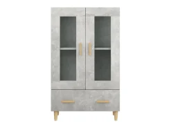 Aparador de madera contrachapada gris hormigón 70x31x115 cm ES45661