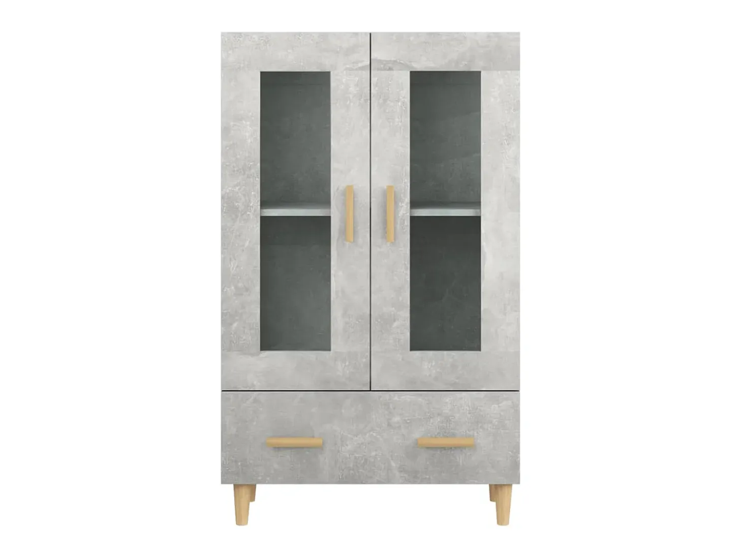 Aparador de madera contrachapada gris hormigón 70x31x115 cm ES45661