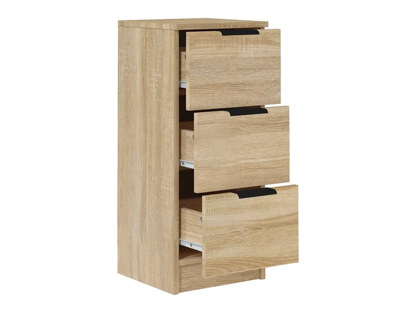 Aparador de madera contrachapada roble Sonoma 30x30x70 cm