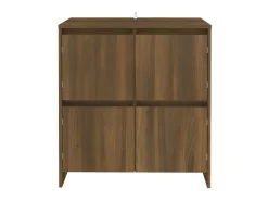 Aparador de madera contrachapada marrón roble 70x41x75 cm ES65498