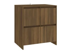 Aparador de madera contrachapada marrón roble 70x41x75 cm ES65498