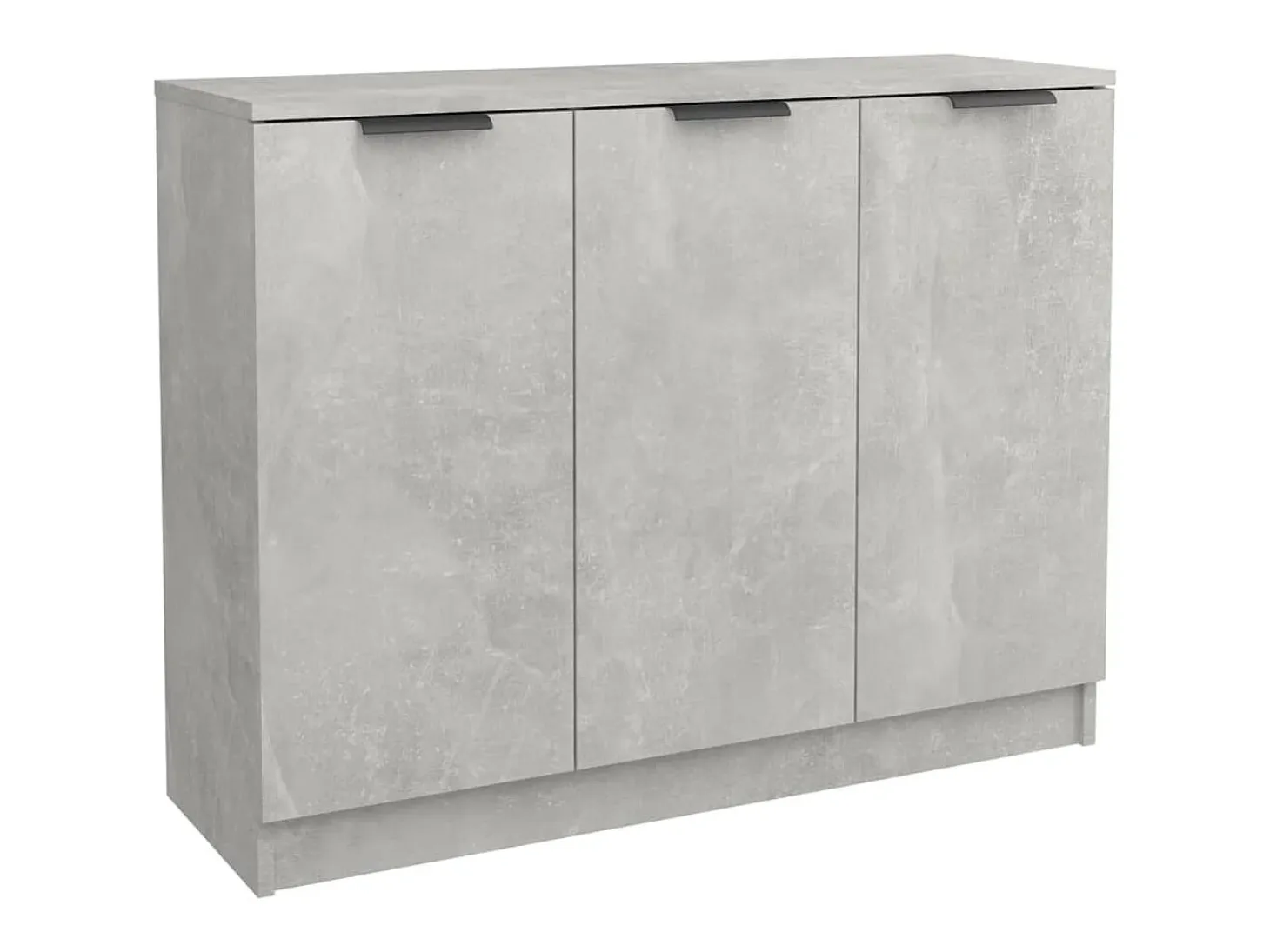 Aparador de madera contrachapada gris hormigón 90,5x30x70 cm ES39664