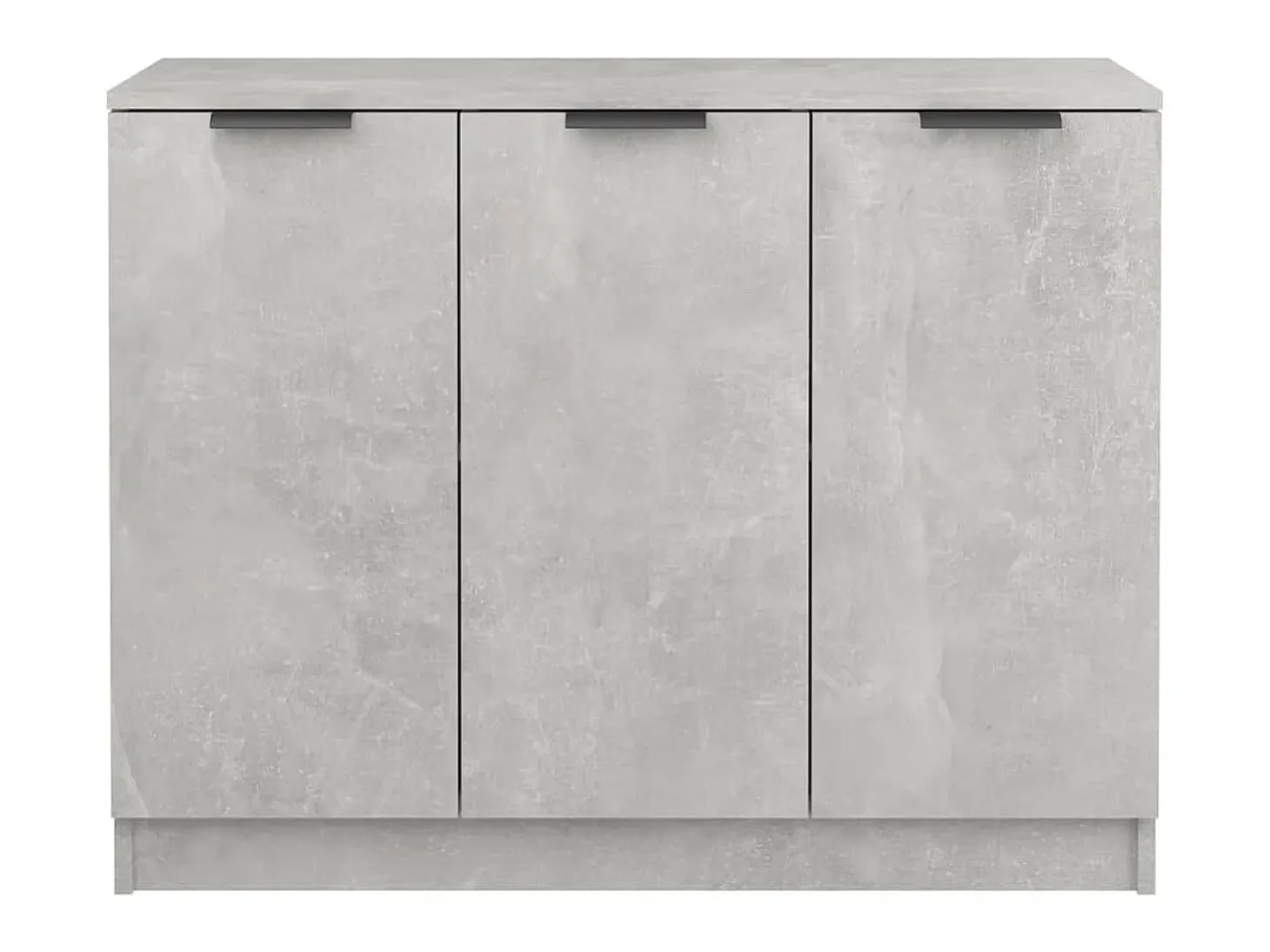 Aparador de madera contrachapada gris hormigón 90,5x30x70 cm ES39664