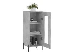 Aparador de madera contrachapada gris hormigón 34,5x34x90 cm ES20045