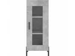 Aparador de madera contrachapada gris hormigón 34,5x34x90 cm ES20045