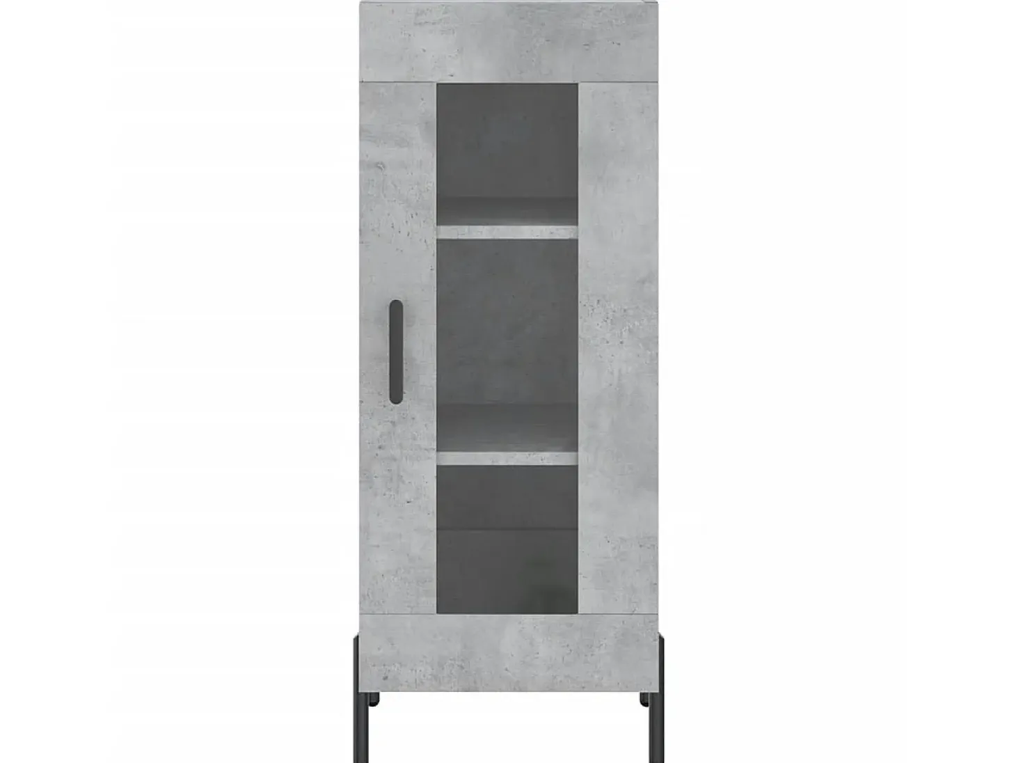 Aparador de madera contrachapada gris hormigón 34,5x34x90 cm ES20045