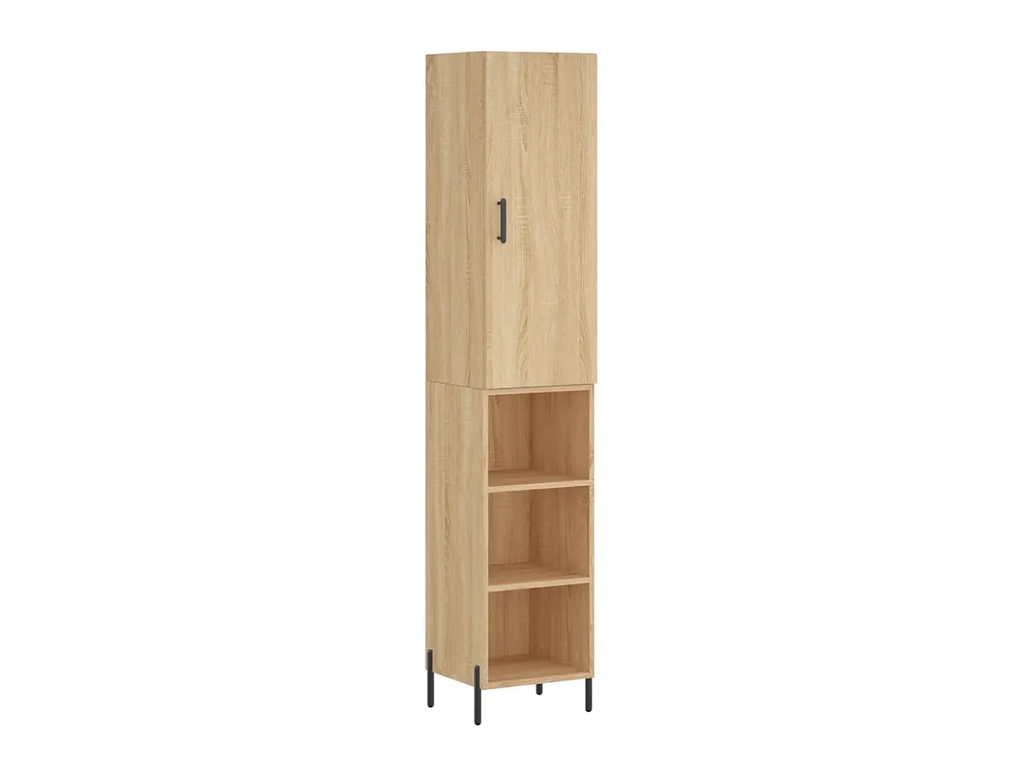 Aparador de madera contrachapada roble Sonoma 34,5x34x180 cm ES28728