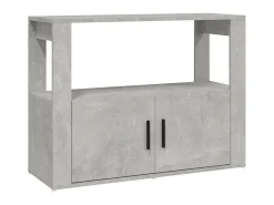 Aparador de madera contrachapada gris hormigón 80x30x60 cm ES19089