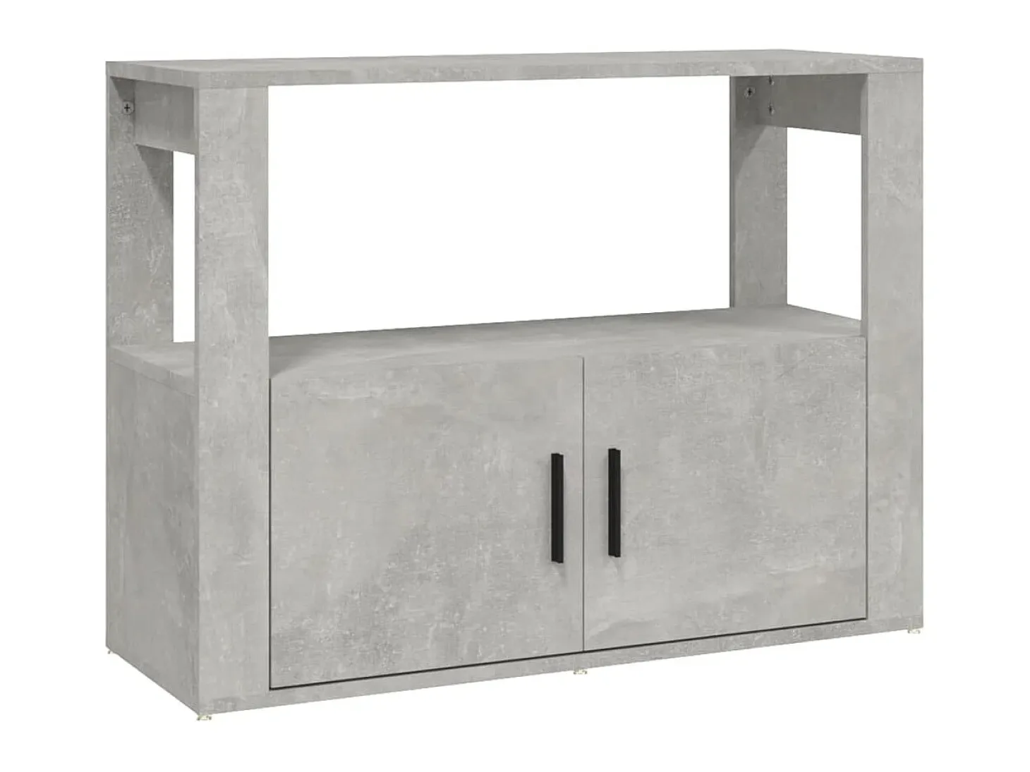 Aparador de madera contrachapada gris hormigón 80x30x60 cm ES19089