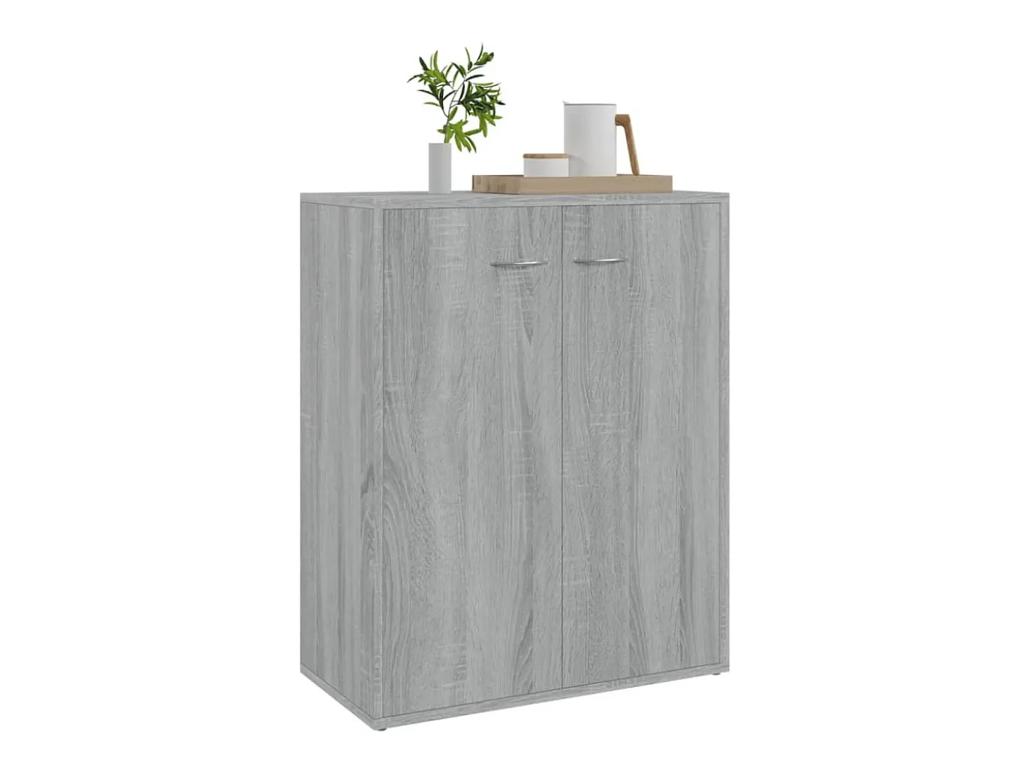 Aparador de madera contrachapada gris Sonoma 60x30x75 cm ES948434