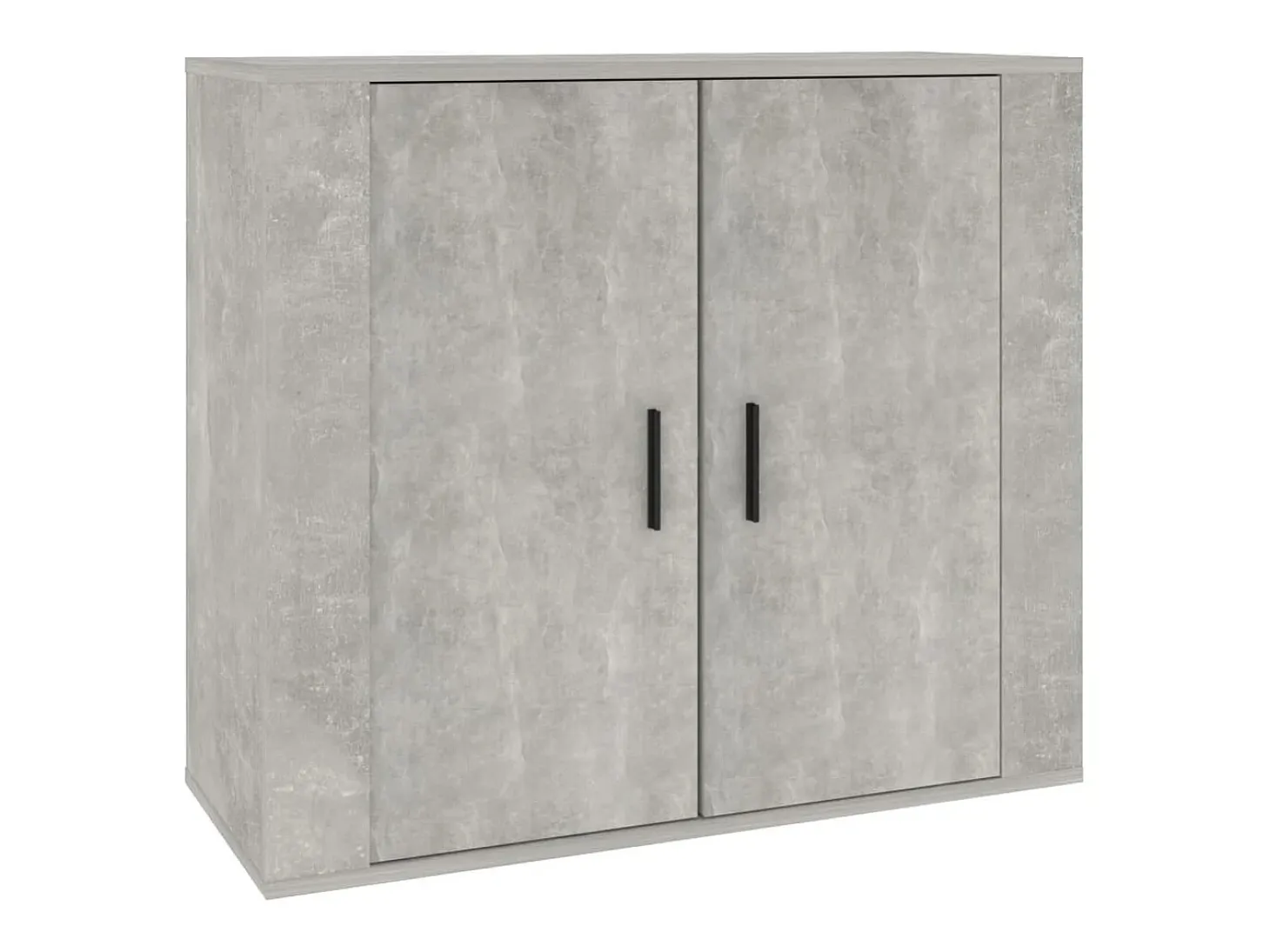 Aparador de madera contrachapada gris hormigón 80x33x70 cm