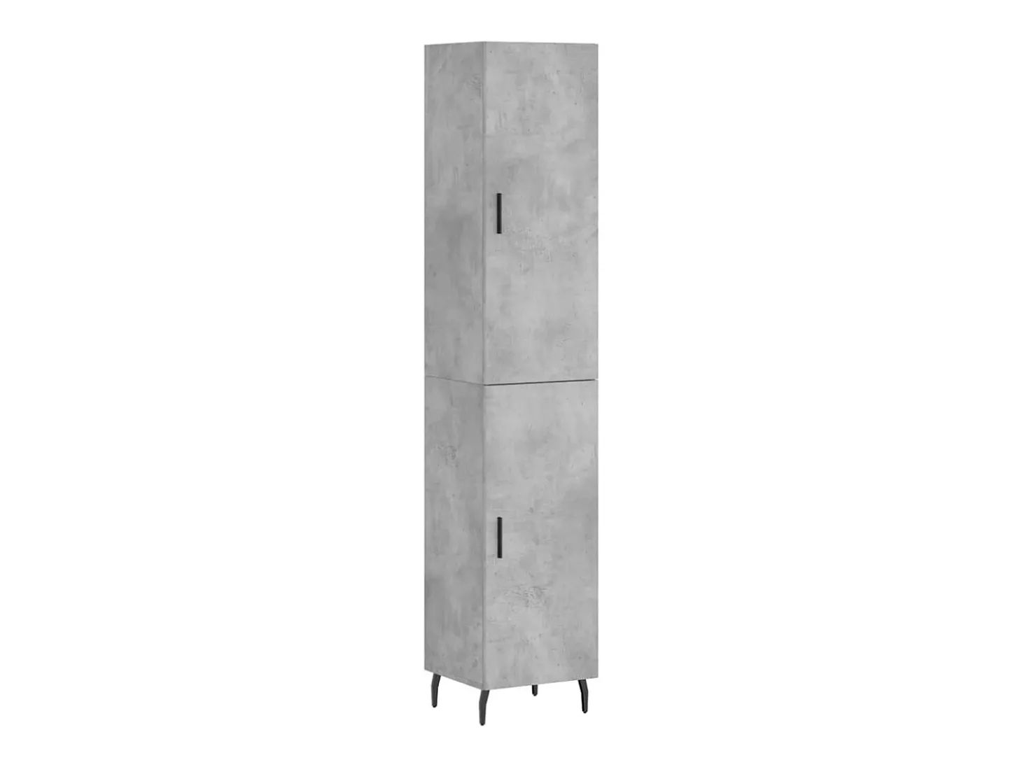 Aparador de madera contrachapada gris hormigón 34,5x34x180 cm ES92456