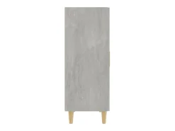 Aparador de madera contrachapada gris hormigón 70x34x90 cm