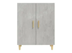 Aparador de madera contrachapada gris hormigón 70x34x90 cm