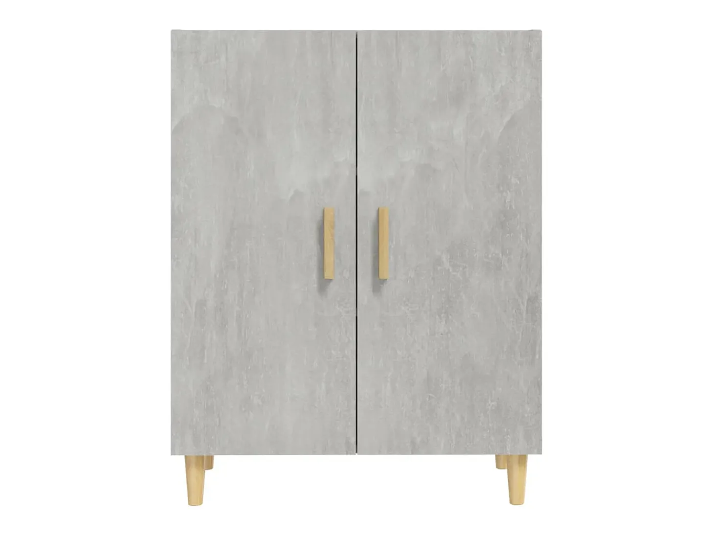 Aparador de madera contrachapada gris hormigón 70x34x90 cm