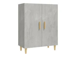 Aparador de madera contrachapada gris hormigón 70x34x90 cm