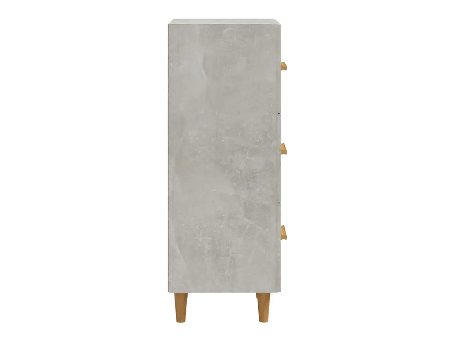 Aparador de madera contrachapada gris hormigón 34,5x34x90 cm