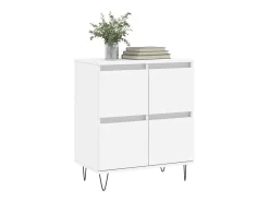 Aparador de madera contrachapada blanco 60x35x70 cm