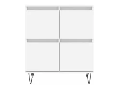 Aparador de madera contrachapada blanco 60x35x70 cm