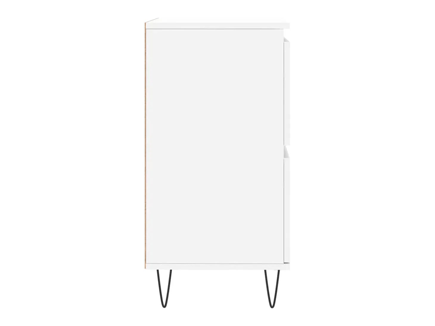 Aparador de madera contrachapada blanco 60x35x70 cm