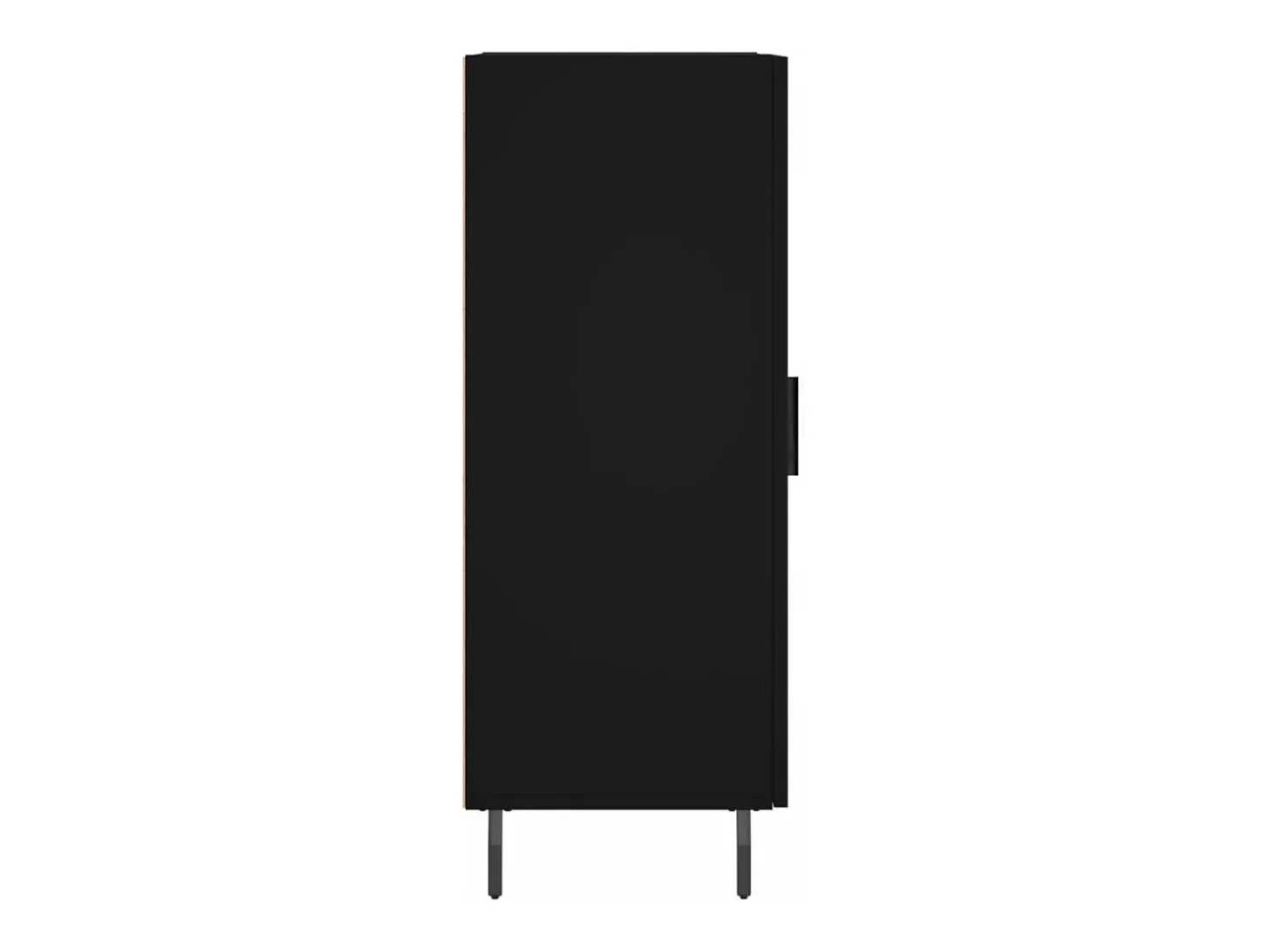 Aparador de madera contrachapada negro 34,5x34x90 cm