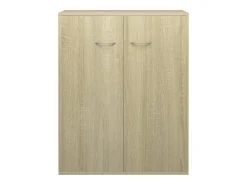 Aparador de madera contrachapada color roble Sonoma 60x30x75 cm