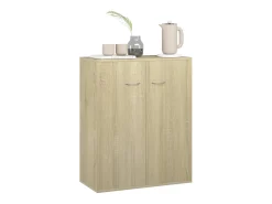 Aparador de madera contrachapada color roble Sonoma 60x30x75 cm