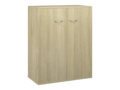 Aparador de madera contrachapada color roble Sonoma 60x30x75 cm