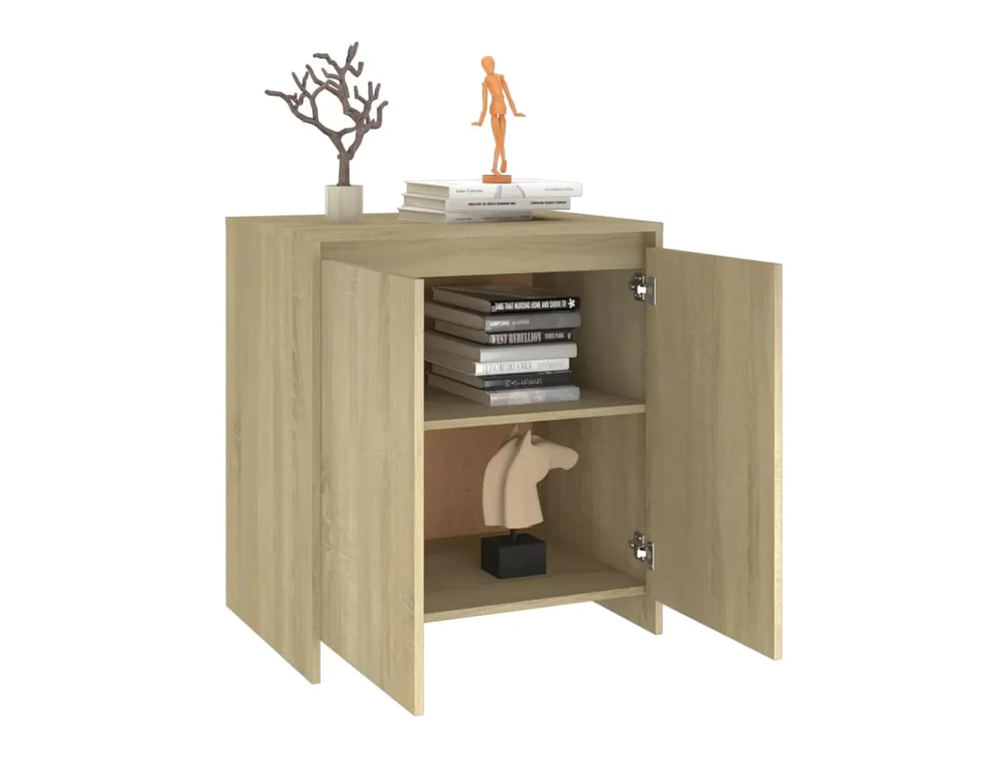 Aparador de madera contrachapada roble Sonoma 70x41x75 cm
