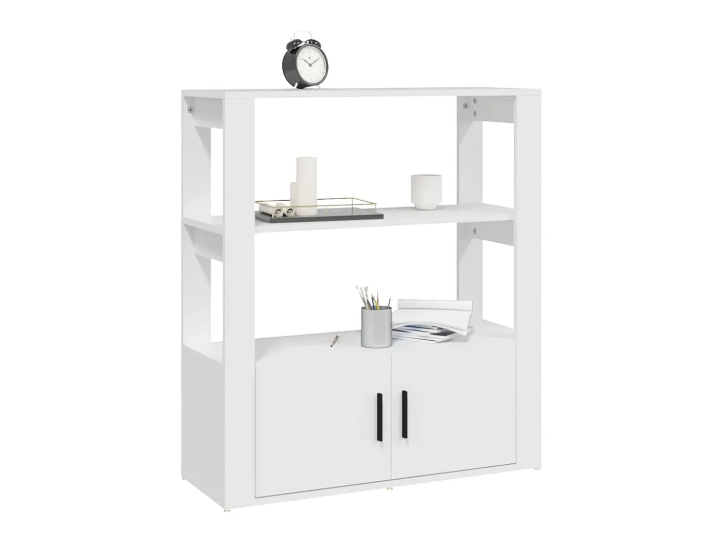 Aparador de madera contrachapada blanco 80x30x90 cm ES78313