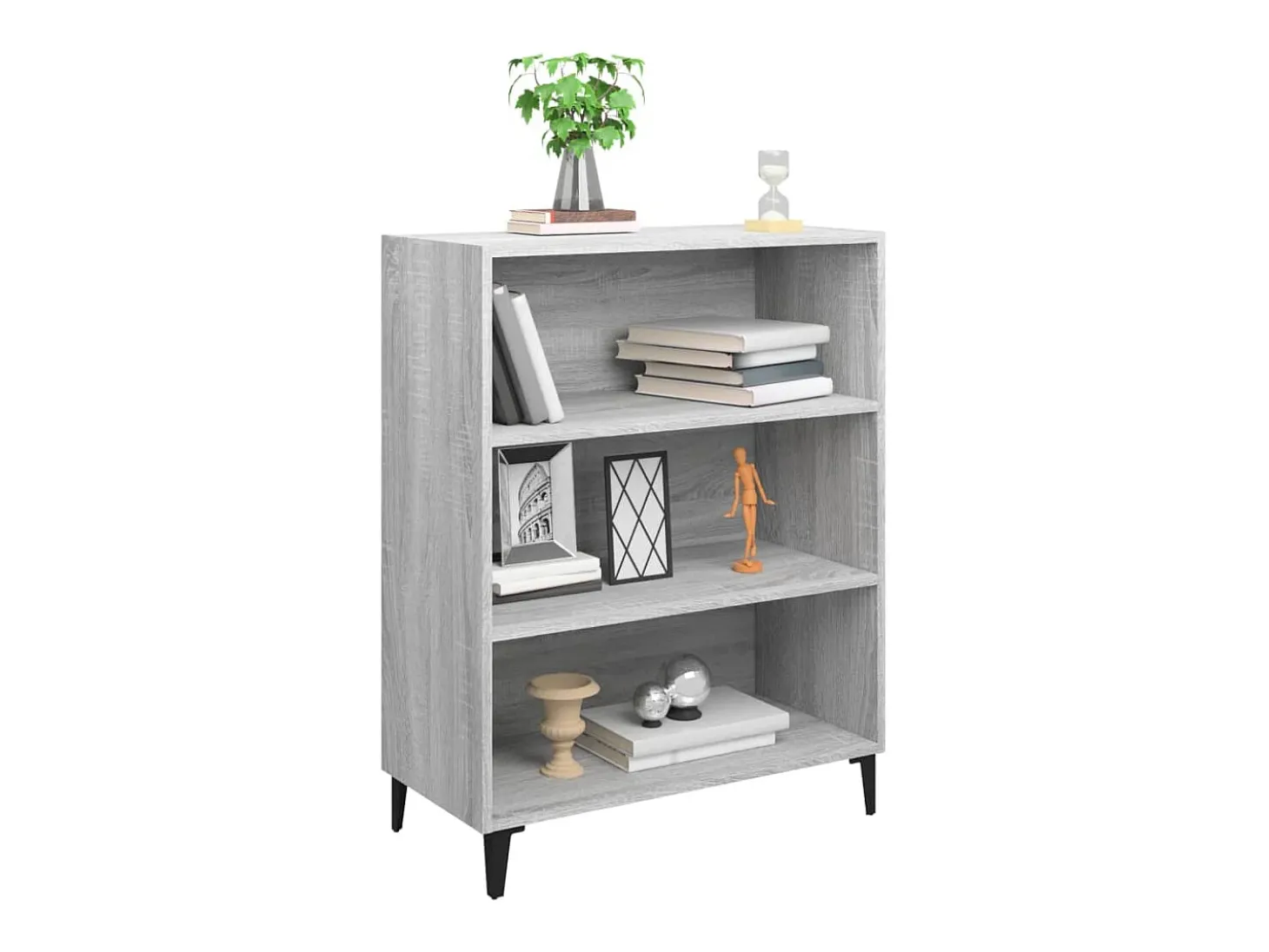 Aparador de madera contrachapada gris Sonoma 69,5x32,5x90 cm