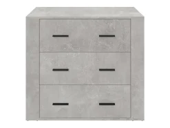 Aparador de madera contrachapada gris hormigón 80x33x70 cm ES879319