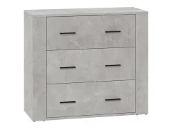 Aparador de madera contrachapada gris hormigón 80x33x70 cm ES879319