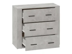 Aparador de madera contrachapada gris hormigón 80x33x70 cm ES879319