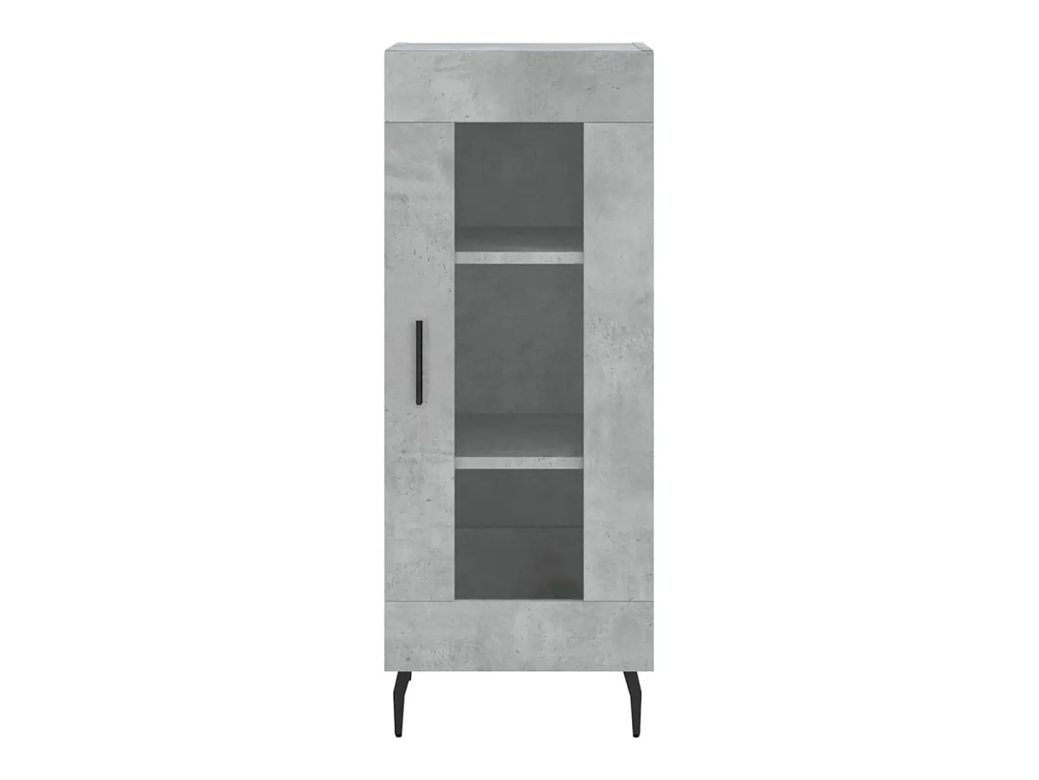 Aparador de madera contrachapada gris hormigón 34,5x34x180 cm