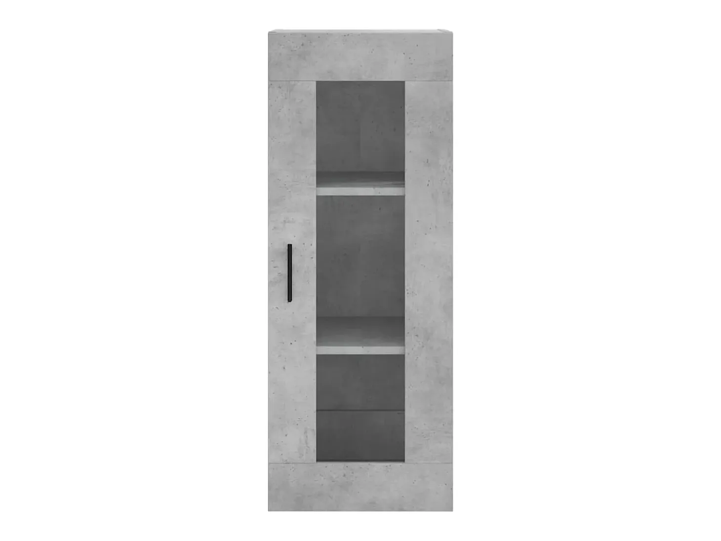 Aparador de madera contrachapada gris hormigón 34,5x34x180 cm