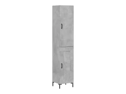 Aparador de madera contrachapada gris hormigón 34,5x34x180 cm ES46790