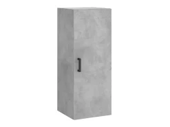 Aparador de madera contrachapada gris hormigón 34,5x34x180 cm ES46790