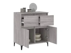 Aparador de madera contrachapada gris Sonoma 60x35x70 cm ES69660