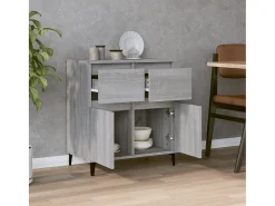 Aparador de madera contrachapada gris Sonoma 60x35x70 cm ES69660