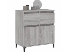 Aparador de madera contrachapada gris Sonoma 60x35x70 cm ES69660