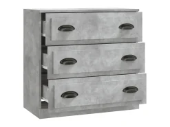 Aparador de madera contrachapada gris hormigón 70x35,5x67,5 cm ES22635
