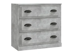 Aparador de madera contrachapada gris hormigón 70x35,5x67,5 cm ES22635