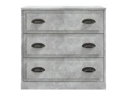 Aparador de madera contrachapada gris hormigón 70x35,5x67,5 cm ES22635