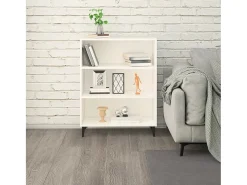 Aparador de madera contrachapada blanco 69,5x32,5x90 cm