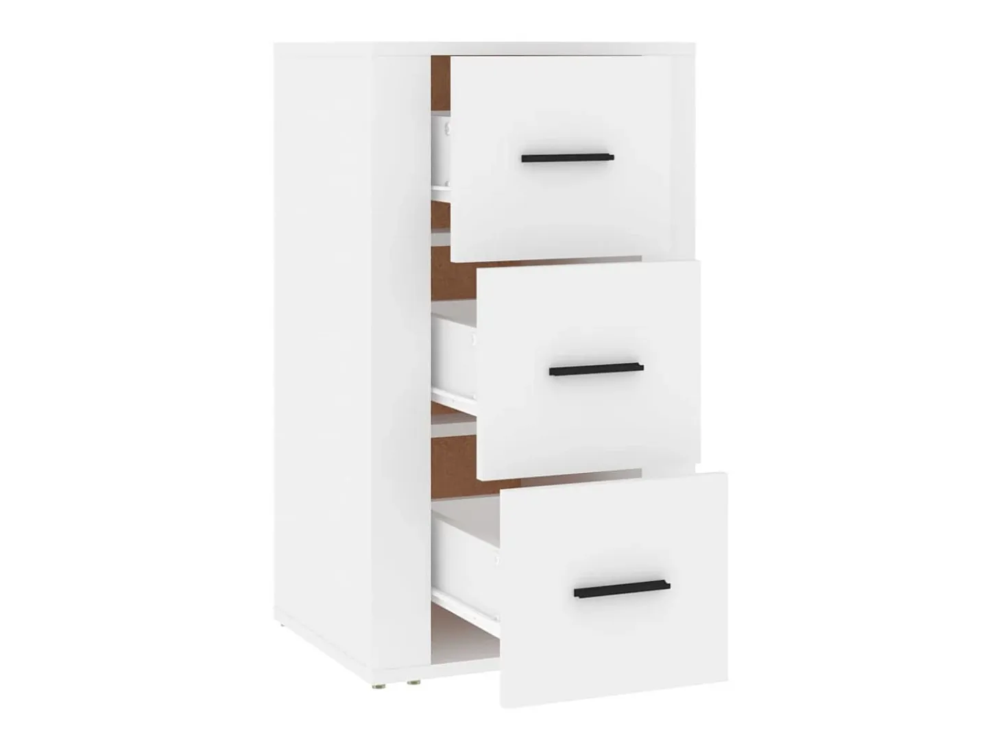 Aparador de madera contrachapada blanco 40x33x70 cm ES21841